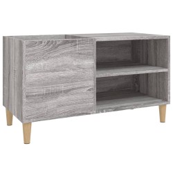 vidaXL Mueble discos madera contrachapada gris sonoma 84,5x38x48 cm