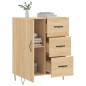vidaXL Aparador de madera de ingeniería roble Sonoma 69,5x34x90 cm