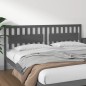vidaXL Cabecero de cama madera maciza de pino gris 205,5x4x100 cm vidaXL Cabecero de cama madera maciza de pino gris 205,5x4x100 cm