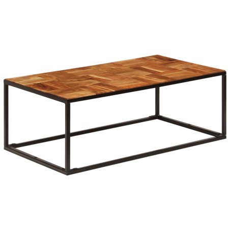 vidaXL Mesa de centro 110x60x40 cm madera maciza de acacia y acero