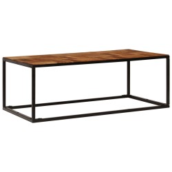vidaXL Mesa de centro 110x60x40 cm madera maciza de acacia y acero