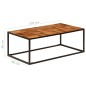 vidaXL Mesa de centro 110x60x40 cm madera maciza de acacia y acero