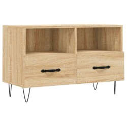 vidaXL Mueble para TV madera contrachapada roble ahumado 80x36x50 cm