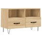 vidaXL Mueble para TV madera contrachapada roble ahumado 80x36x50 cm