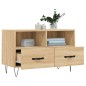 vidaXL Mueble para TV madera contrachapada roble ahumado 80x36x50 cm