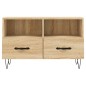 vidaXL Mueble para TV madera contrachapada roble ahumado 80x36x50 cm