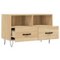 vidaXL Mueble para TV madera contrachapada roble ahumado 80x36x50 cm