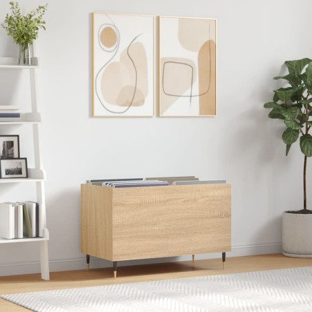 vidaXL Mueble discos madera contrachapada roble Sonoma 74,5x38x48 cm