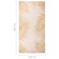 vidaXL Alfombra de exterior tejido plano estampado de hoja 100x200 cm vidaXL Alfombra de exterior tejido plano estampado de hoja 100x200 cm
