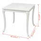 vidaXL Mesa de comedor 80x80x76 cm blanco brillante vidaXL Mesa de comedor 80x80x76 cm blanco brillante