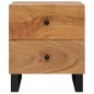 vidaXL Mesitas de noche 2 uds madera maciza de acacia 40x33x46 cm vidaXL Mesitas de noche 2 uds madera maciza de acacia 40x33x46 cm