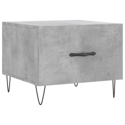 vidaXL Mesa de centro madera de ingeniería gris hormigón 50x50x40 cm
