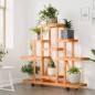 vidaXL Soporte de flores con ruedas madera maciza abeto 110x25x101 cm vidaXL Soporte de flores con ruedas madera maciza abeto 110x25x101 cm