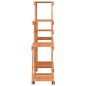 vidaXL Soporte de flores con ruedas madera maciza abeto 110x25x101 cm vidaXL Soporte de flores con ruedas madera maciza abeto 110x25x101 cm