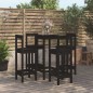 vidaXL Set de bar 5 piezas madera maciza de pino negro vidaXL Set de bar 5 piezas madera maciza de pino negro