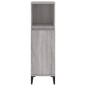 vidaXL Armario de baño madera contrachapada gris Sonoma 30x30x100 cm