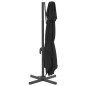 vidaXL Sombrilla colgante de doble techo negro 300x300 cm vidaXL Sombrilla colgante de doble techo negro 300x300 cm