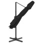 vidaXL Sombrilla colgante de doble techo negro 300x300 cm vidaXL Sombrilla colgante de doble techo negro 300x300 cm