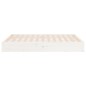 vidaXL Estructura de cama doble pequeña madera maciza blanca 120x190cm