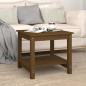 vidaXL Mesa de centro madera maciza de pino marrón miel 50x50x45 cm vidaXL Mesa de centro madera maciza de pino marrón miel 50x50x45 cm