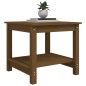vidaXL Mesa de centro madera maciza de pino marrón miel 50x50x45 cm vidaXL Mesa de centro madera maciza de pino marrón miel 50x50x45 cm