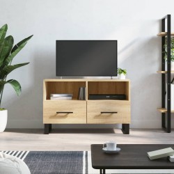 vidaXL Mueble para TV madera contrachapada roble ahumado 80x36x50 cm