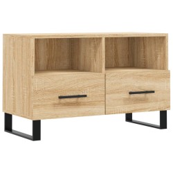 vidaXL Mueble para TV madera contrachapada roble ahumado 80x36x50 cm