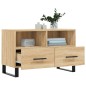vidaXL Mueble para TV madera contrachapada roble ahumado 80x36x50 cm