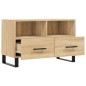 vidaXL Mueble para TV madera contrachapada roble ahumado 80x36x50 cm