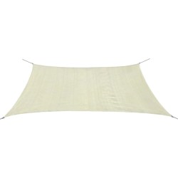 vidaXL Toldo de vela rectangular HDPE 2x4m crema