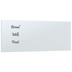vidaXL Pizarra magnética de pared vidrio templado blanco 50x20 cm