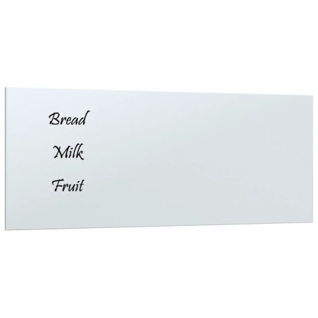 vidaXL Pizarra magnética de pared vidrio templado blanco 50x20 cm