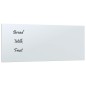 vidaXL Pizarra magnética de pared vidrio templado blanco 50x20 cm