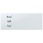 vidaXL Pizarra magnética de pared vidrio templado blanco 50x20 cm