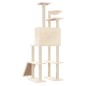 vidaXL Rascador para gatos con postes de sisal crema 166 cm vidaXL Rascador para gatos con postes de sisal crema 166 cm