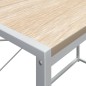 vidaXL Escritorio de ordenador madera ingeniería blanco y roble vidaXL Escritorio de ordenador madera ingeniería blanco y roble
