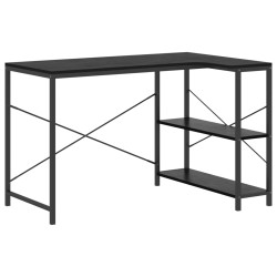 vidaXL Escritorio de ordenador madera de ingeniería negro 110x72x70 cm