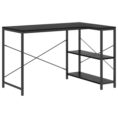 vidaXL Escritorio de ordenador madera de ingeniería negro 110x72x70 cm