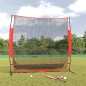 vidaXL Red de béisbol portátil poliéster negro y rojo 215x107x216 cm vidaXL Red de béisbol portátil poliéster negro y rojo 215x107x216 cm