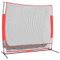 vidaXL Red de béisbol portátil poliéster negro y rojo 215x107x216 cm vidaXL Red de béisbol portátil poliéster negro y rojo 215x107x216 cm