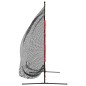 vidaXL Red de béisbol portátil poliéster negro y rojo 215x107x216 cm vidaXL Red de béisbol portátil poliéster negro y rojo 215x107x216 cm