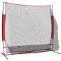 vidaXL Red de béisbol portátil poliéster negro y rojo 215x107x216 cm vidaXL Red de béisbol portátil poliéster negro y rojo 215x107x216 cm