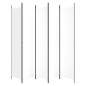  vidaXL Biombo divisor de 5 paneles de tela blanco 250x220 cm