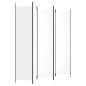  vidaXL Biombo divisor de 5 paneles de tela blanco 250x220 cm