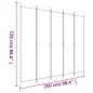  vidaXL Biombo divisor de 5 paneles de tela blanco 250x220 cm