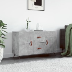vidaXL Aparador de madera de ingeniería gris hormigón 100x36x60 cm