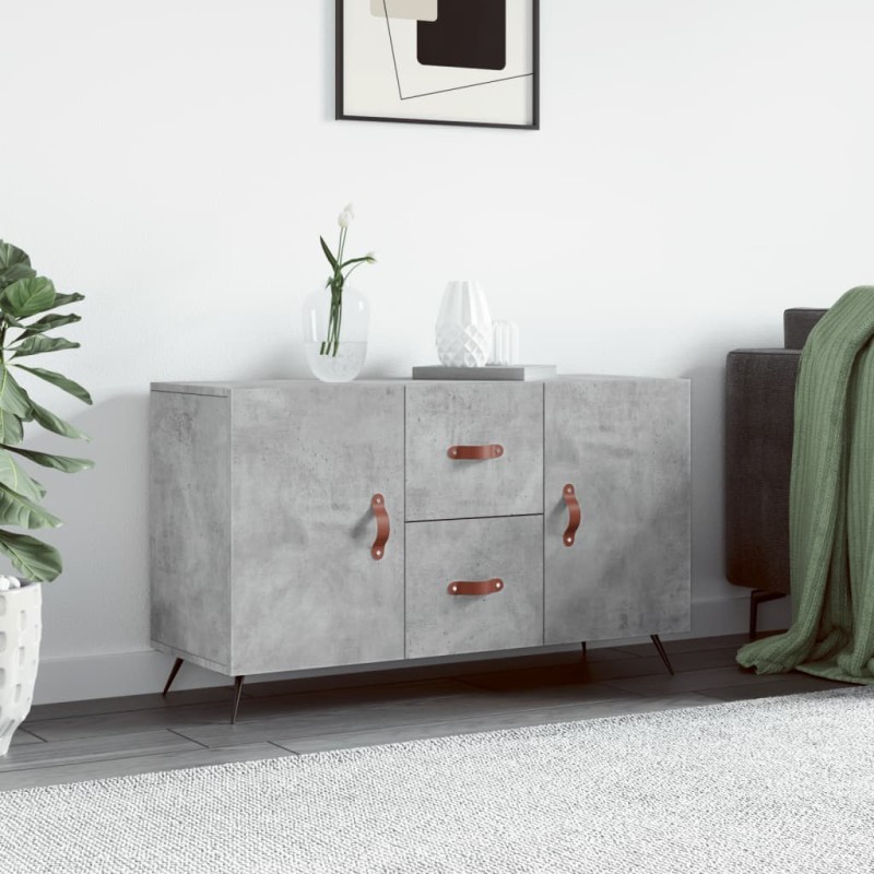 vidaXL Aparador de madera de ingeniería gris hormigón 100x36x60 cm vidaXL Aparador de madera de ingeniería gris hormigón 100x36x60 cm