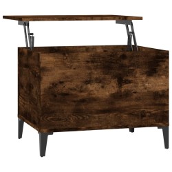 vidaXL Mesa de centro madera contrachapada roble ahumado 60x44,5x45 cm