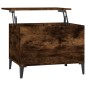 vidaXL Mesa de centro madera contrachapada roble ahumado 60x44,5x45 cm vidaXL Mesa de centro madera contrachapada roble ahumado 60x44,5x45 cm