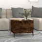 vidaXL Mesa de centro madera contrachapada roble ahumado 60x44,5x45 cm vidaXL Mesa de centro madera contrachapada roble ahumado 60x44,5x45 cm